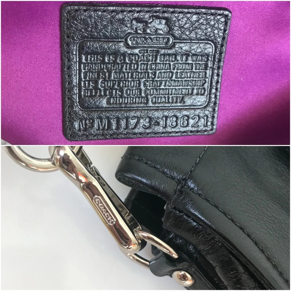 Coach Black Satchel with Gold Hardware